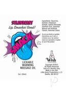 Smack Lickable Massage Oil 2oz - Strawberry